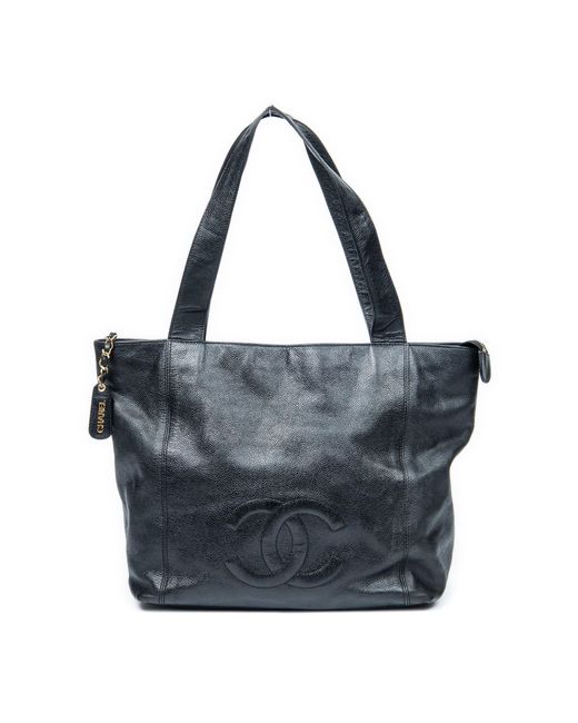 Chanel Cc Timeless Shopping Tote in Blue