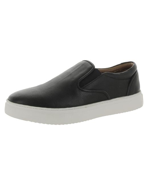 Thomas & Vine Black Leather Casual And Fashion Sneakers for men