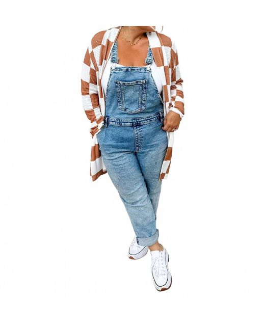 Blakeley Blue Lola Checkered Print Cardigan