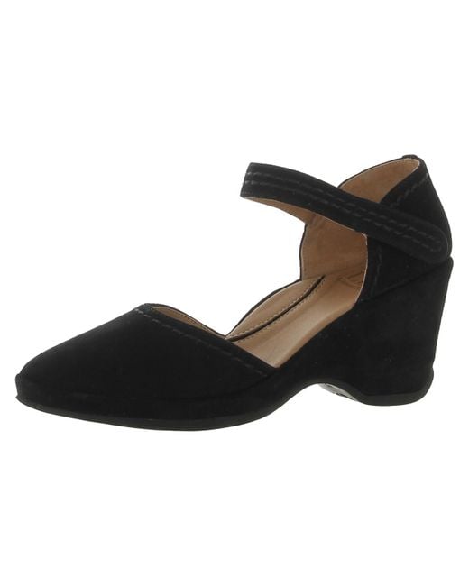 L'amour Des Pieds Black Orva Suede Mary Jane D'orsay Heels