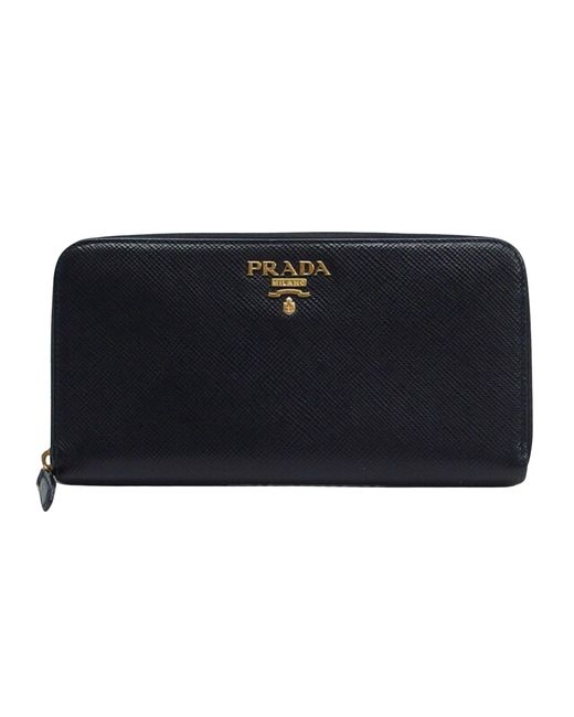 Prada Blue Saffiano Leather Wallet (pre-owned)