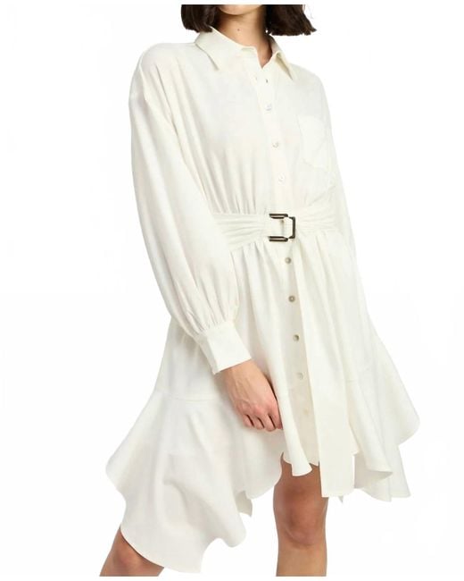 En Saison White Sofia Mini Dress