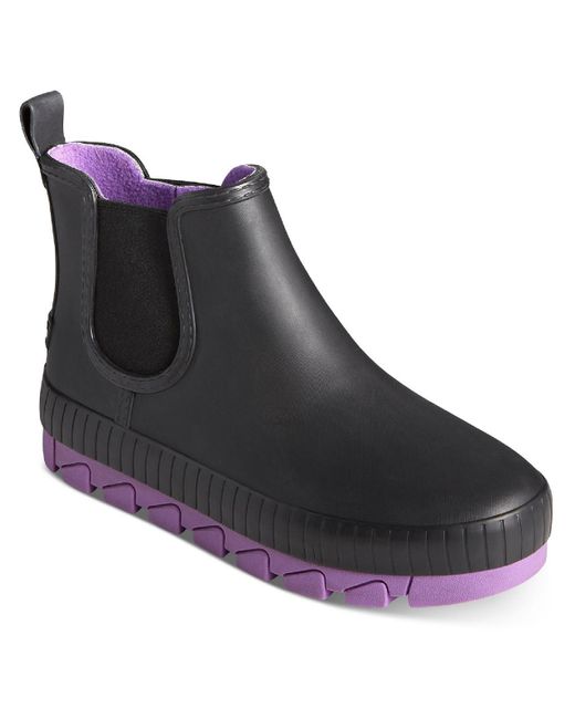 Sperry Top-Sider Torrent Slip On Chelsea Rain Boots in Black | Lyst