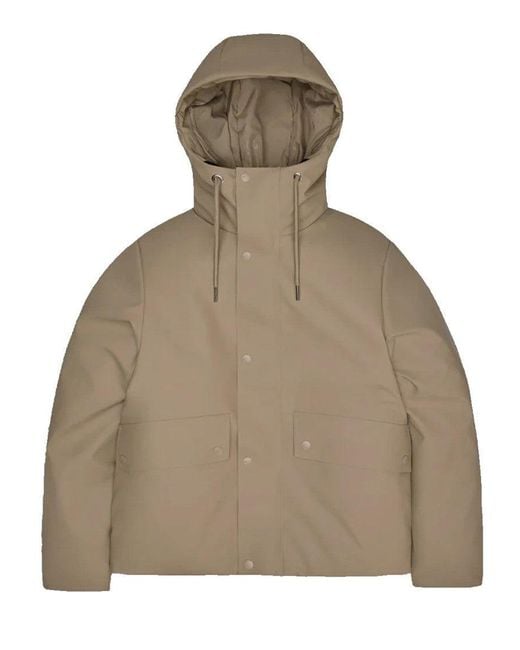 Rains Natural Cropped Hooded Jacket