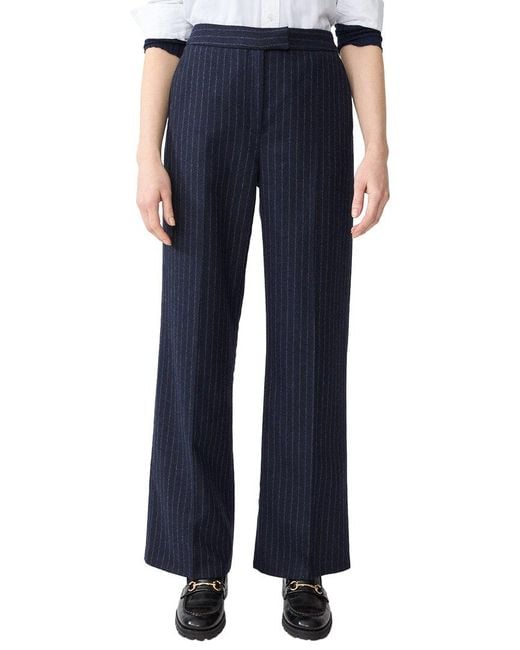J.McLaughlin Blue Broderick Wool-Blend Pant