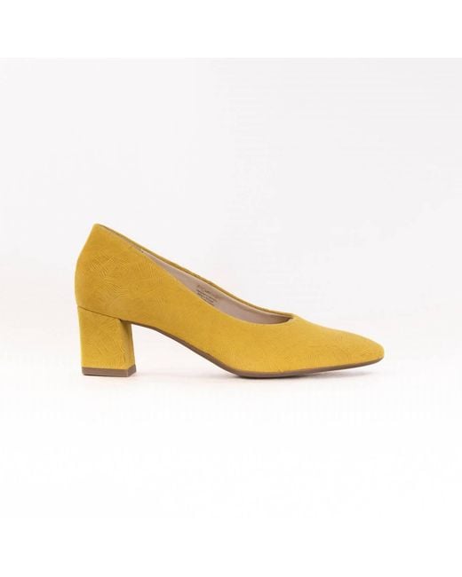 Ara Yellow Lichfield Elegant Pump