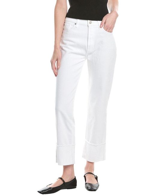 7 For All Mankind White Logan Stovepipe Jean
