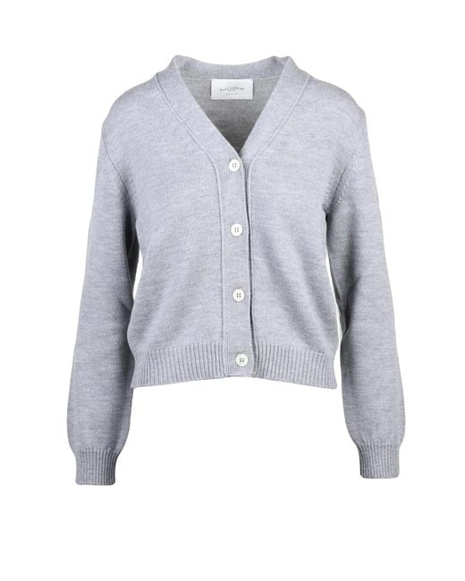 Ballantyne Blue Wool Button Cardigan