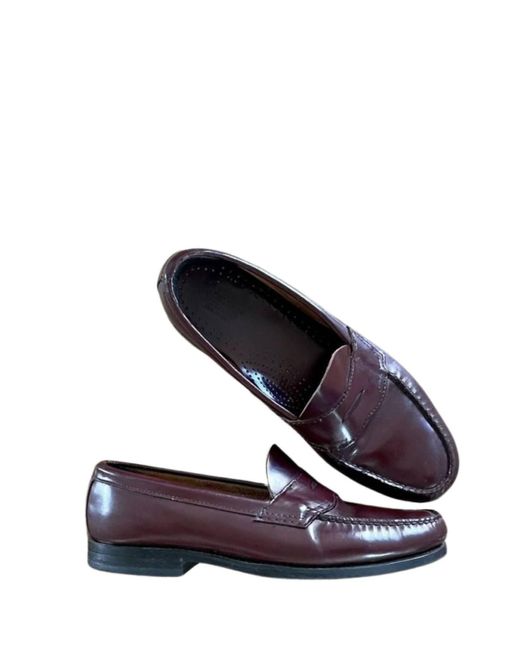 G.H.BASS White Weejuns Penny Loafer - D/medium Width In Burgundy for men
