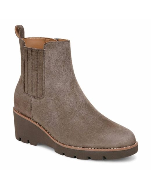 Vionic Brown Aria Wedge Ankle Boot