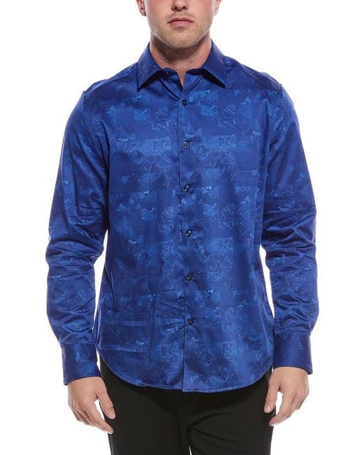 Robert Graham Tourneau Woven Shirt in Blue for Men | Lyst