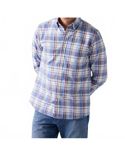 Robert Talbott Blue Harrison Button Down Oxford Shirt for men