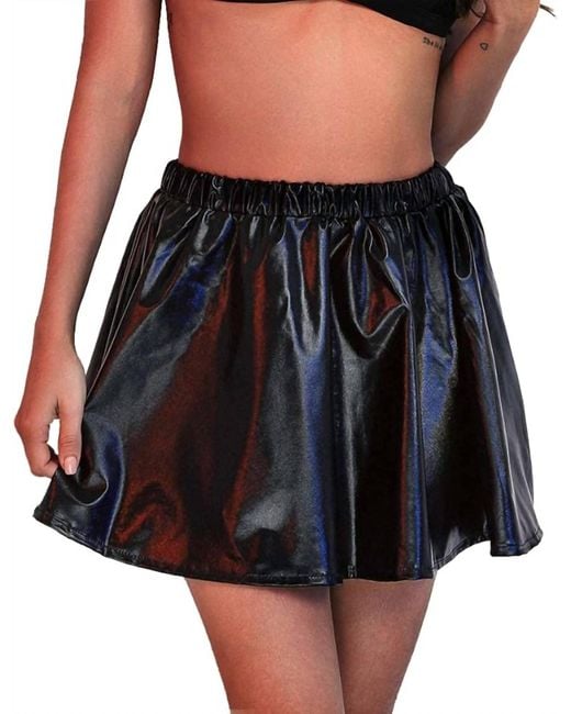 Belle Cher Black Metallic Mini Skort