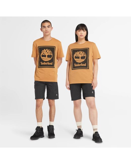 Timberland Multicolor Short Sleeve Stack Logo T-shirt for men