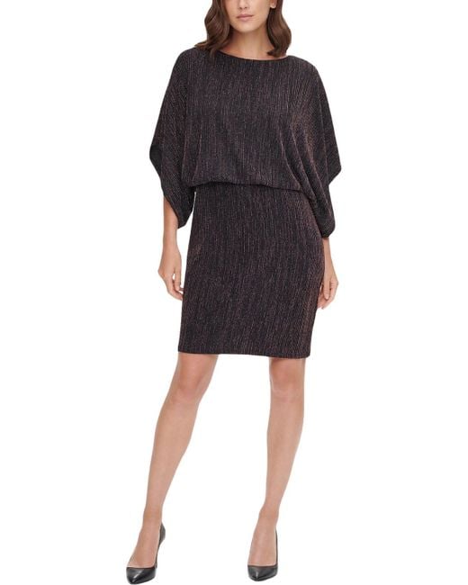 Jessica Howard Missy Metallic Mini Cocktail And Party Dress in Black Lyst