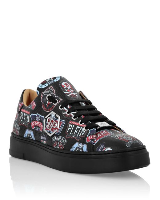 Philipp Plein Black Low-Top Sneakers Carson Patches for men