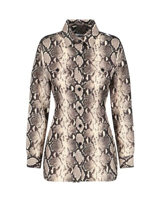 Duran Lantink Python Print Shirt in White | Lyst