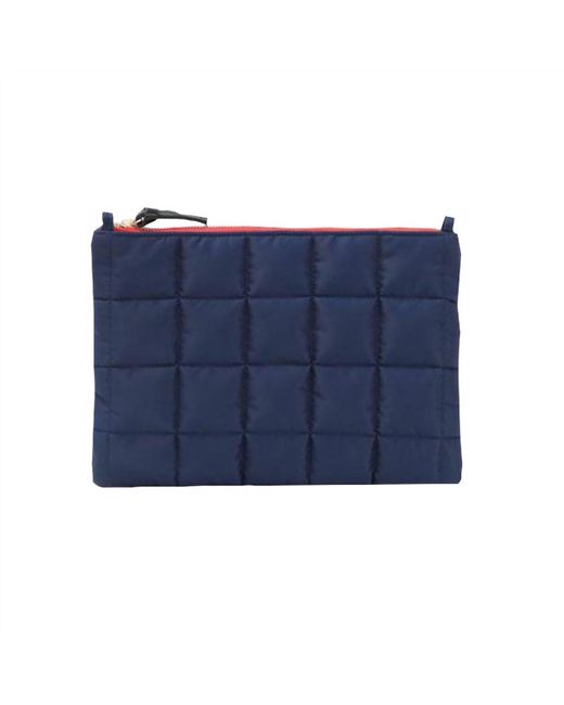Clare V. Blue Flat Clutch With Tabs I