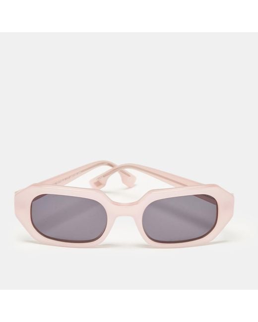 Le Specs Purple La Dolce Vita Rectangular Sunglasses