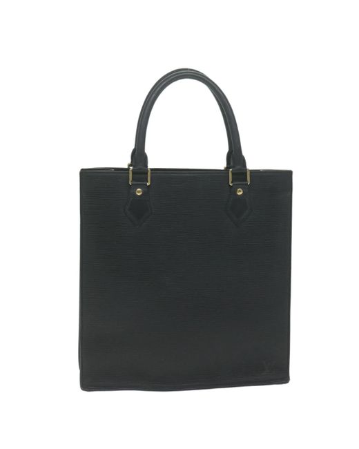 Louis Vuitton Black Sac Plat Leather Handbag (pre-owned)