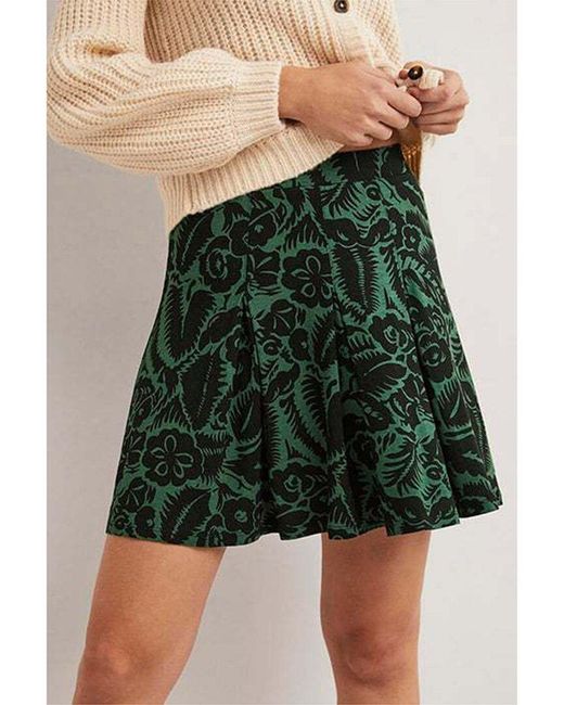 Boden Green Jersey Mini Skirt