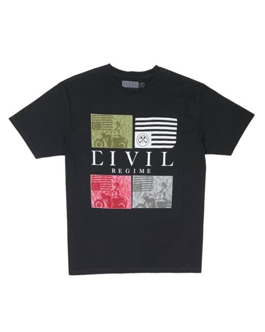 Civil Regime Black Collage T-Shirt for men
