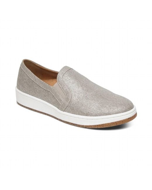 Aetrex White Cameron Slip-On Sneaker