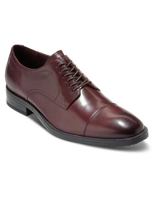 Cole Haan Brown Leather Toe-cap Oxfords for men