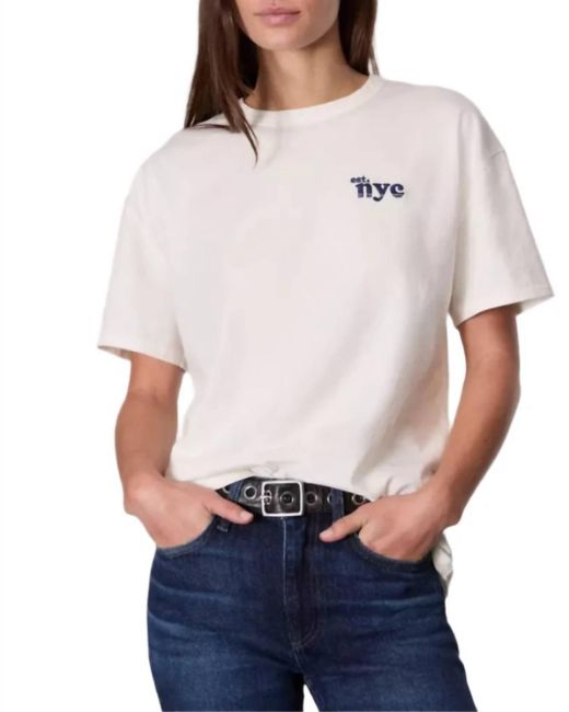 Rag & Bone White Est Nyc Boyfriend Tee