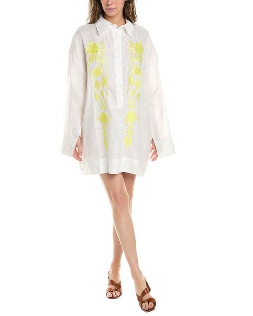 Cynthia Rowley White Scalea Embroidered Dress