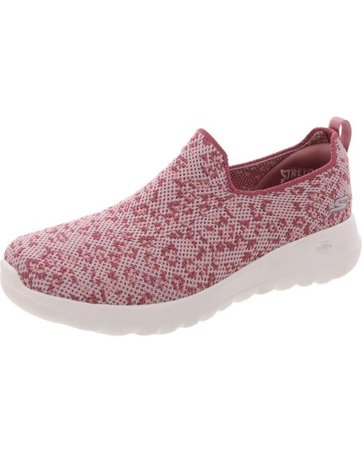 Skechers Red Go Walk Joy Mariah Mesh Round Toe Casual And Fashion Sneakers