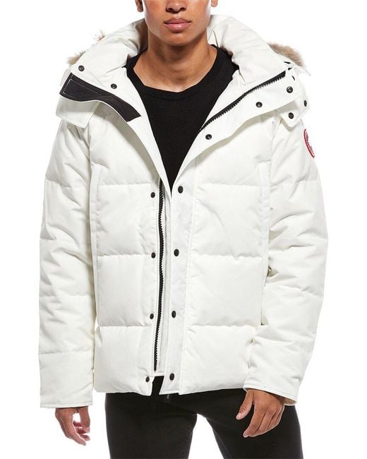 Canada Goose White Wyndham Down Jacket for men