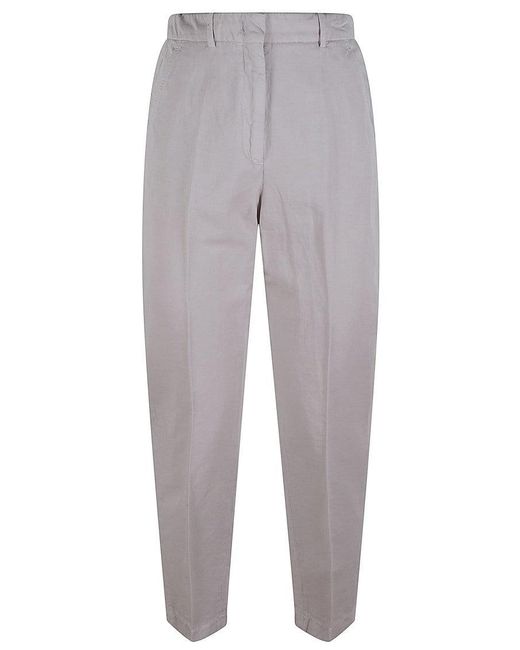 Incotex Gray Tailored Trousers With Tapered Leg