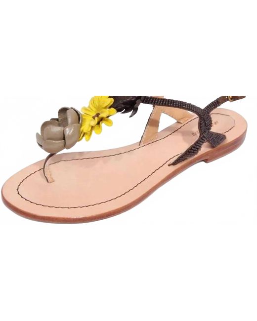 Maliparmi Black Flower Sandal