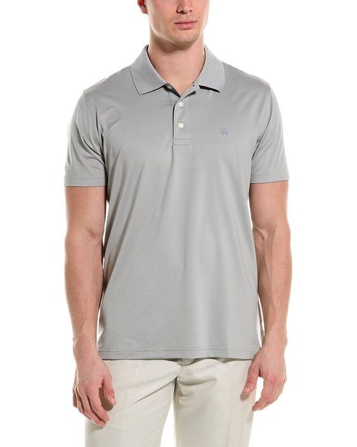 Brooks Brothers Gray Solid Polo Shirt for men