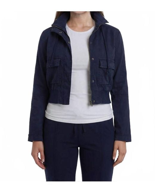 Marrakech Blue Chambers Stretch Linen Jacket