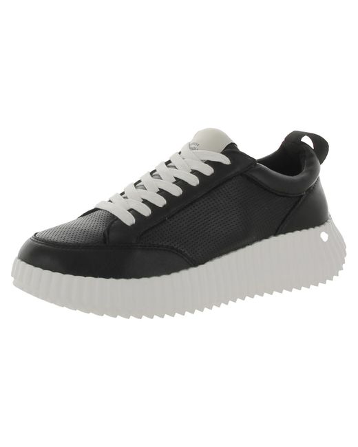 Steve Madden Black Shock Leather Lifestyle Casual And Fashion Sneakers
