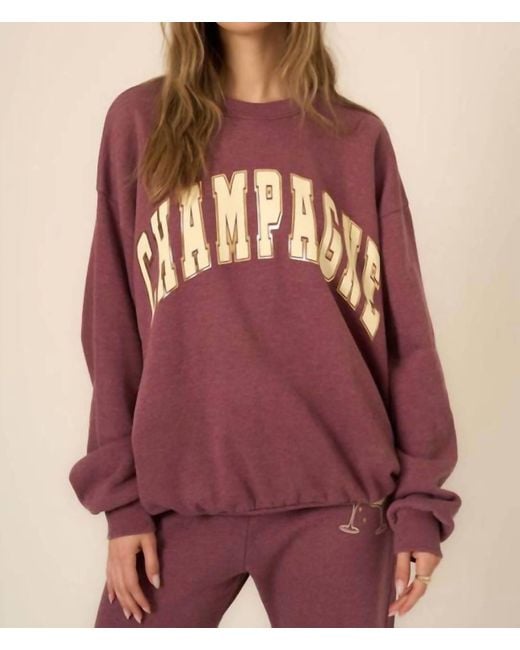 Project Social T Red Champagne Long Sleeve Sweatshirt