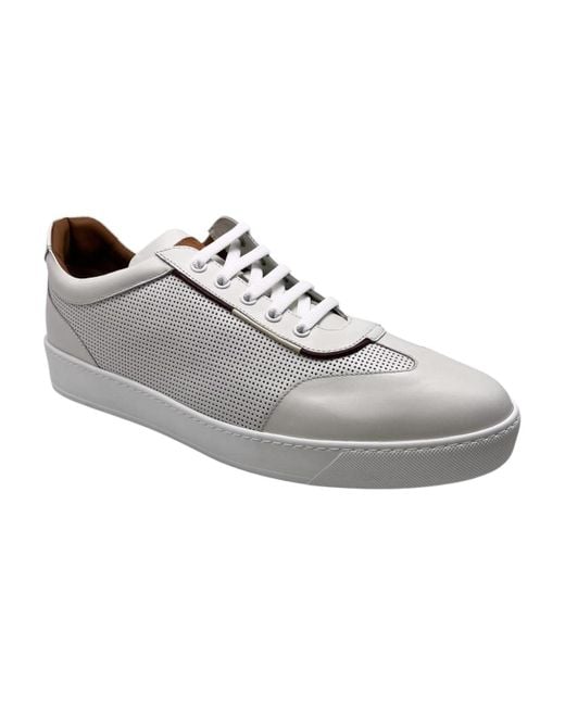 Bally Frenz Men's White Perforated Leather Sneakers 6233822 | New