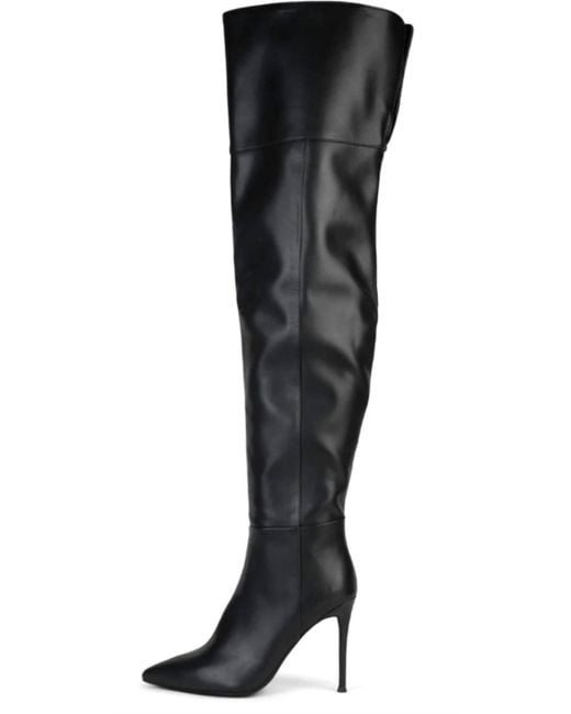 Jeffrey Campbell Black Pillar Over The Knee Stiletto Boot