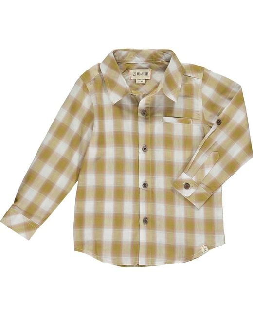 Me & Henry Metallic Plaid Button Down Shirt for men