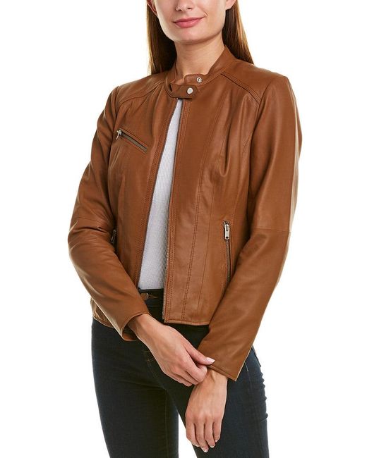 Andrew marc felicity leather jacket discount