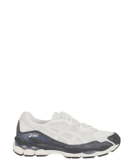 Asics Men's White Gel Nyc Sneakers With Suede Inserts