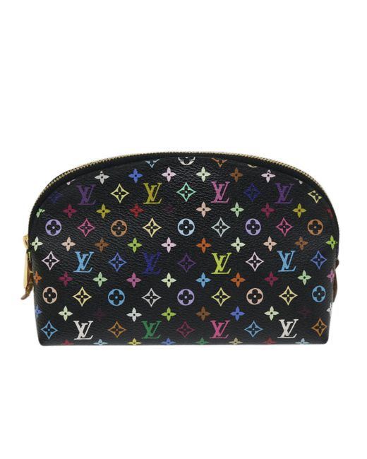 Louis Vuitton Black Cosmetic Pouch Canvas Clutch Bag (pre-owned)