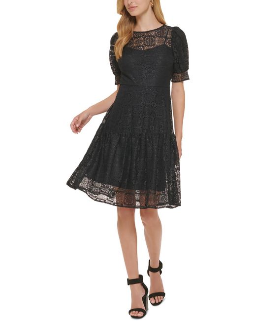 Calvin Klein Black Lace Cocktail And Party Dress