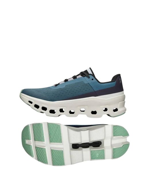 On Shoes Blue Cloudmonster Running Shoes - D/medium Width for men