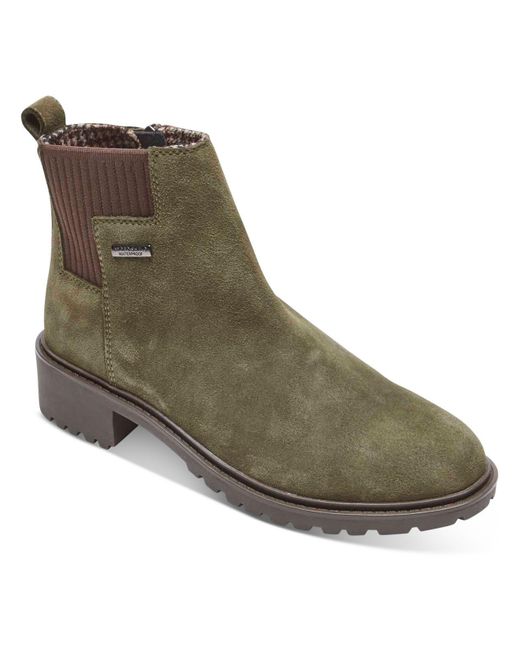 Rockport Brown Ryleigh Gore Leather Ortholite Chelsea Boots