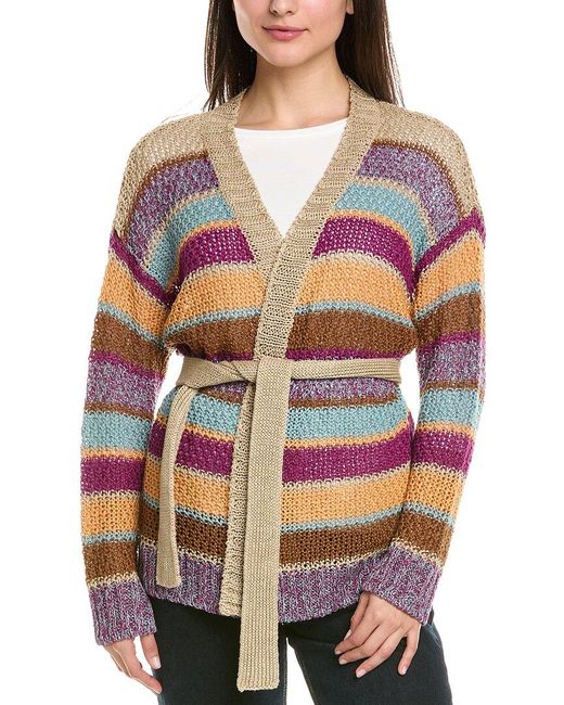 Weekend by Maxmara Red Kabala Linen Cardigan