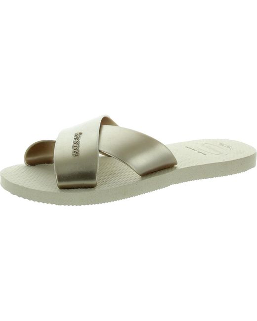 Havaianas Green Padded Insole Slide Sandals