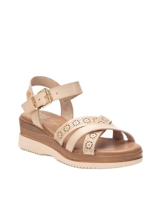 Xti Brown Wedge Sandals